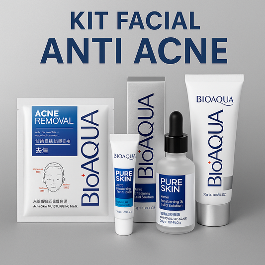 Kit facial antiacné Bioaqua Pure Skin – Control de acné y limpieza profunda